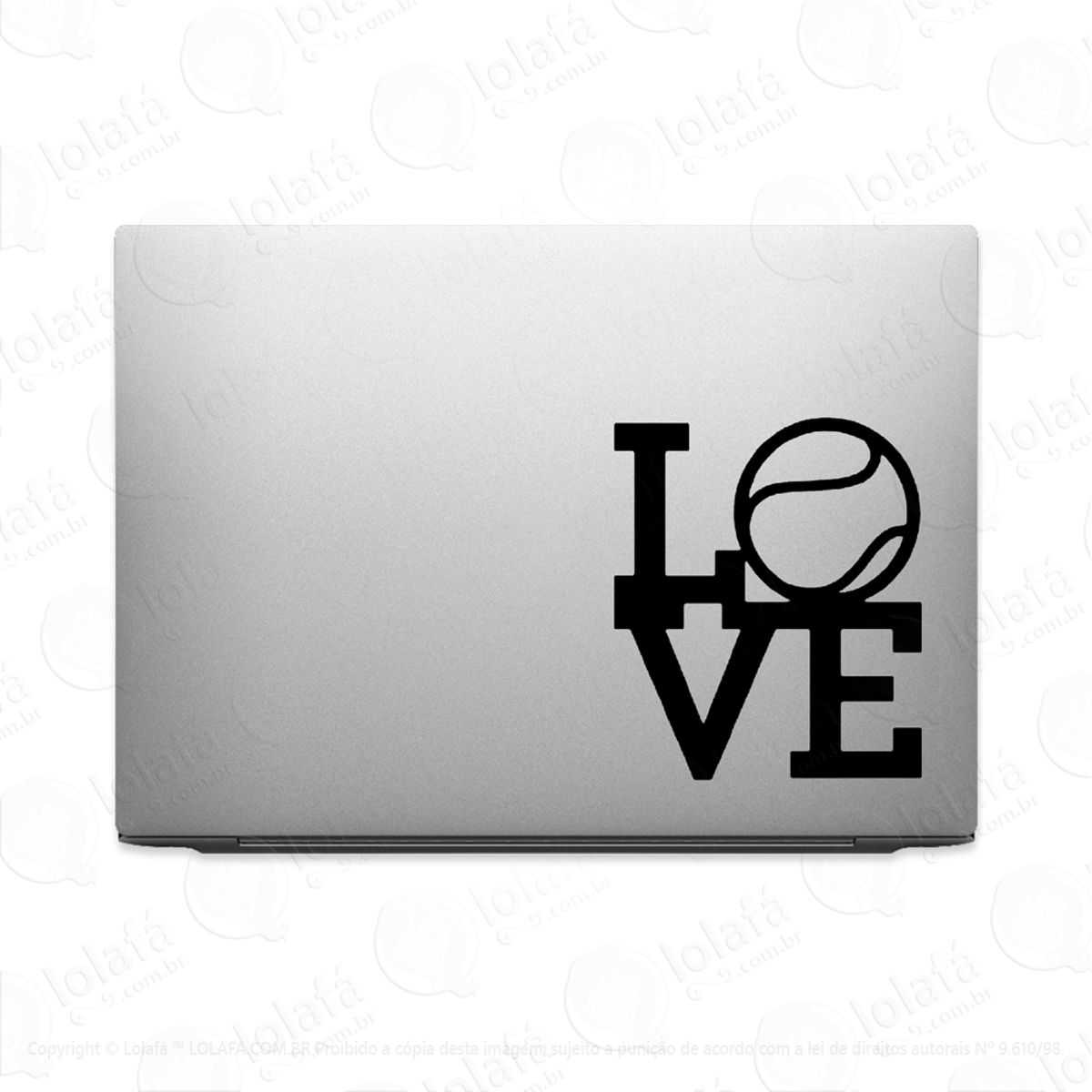 Adesivo Tablet Notebook Pc Eu Amo Tênis Esporte Tennis Mod:2079