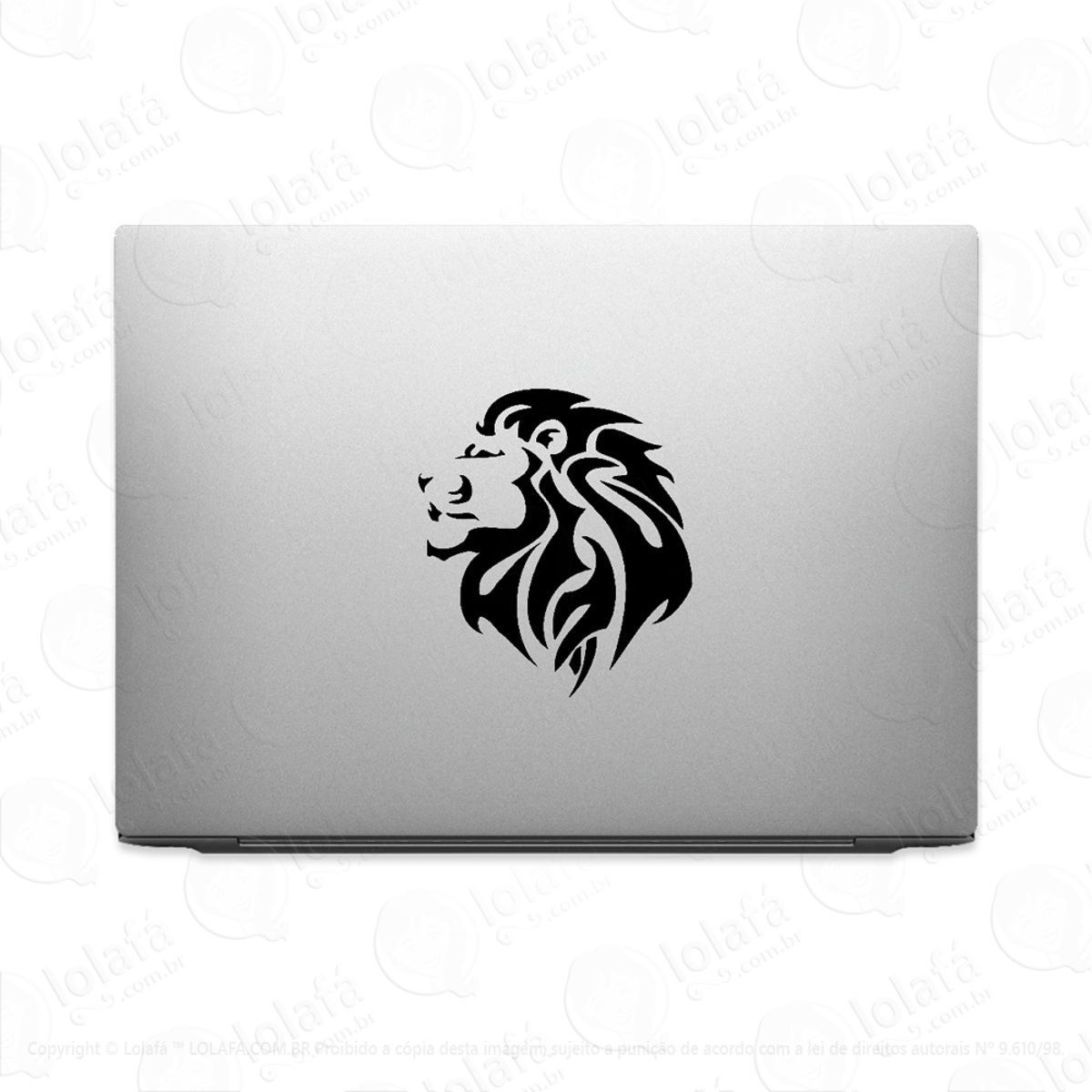 Adesivo Tablet Notebook Pc Rosto Leão Tribal Mod:2082