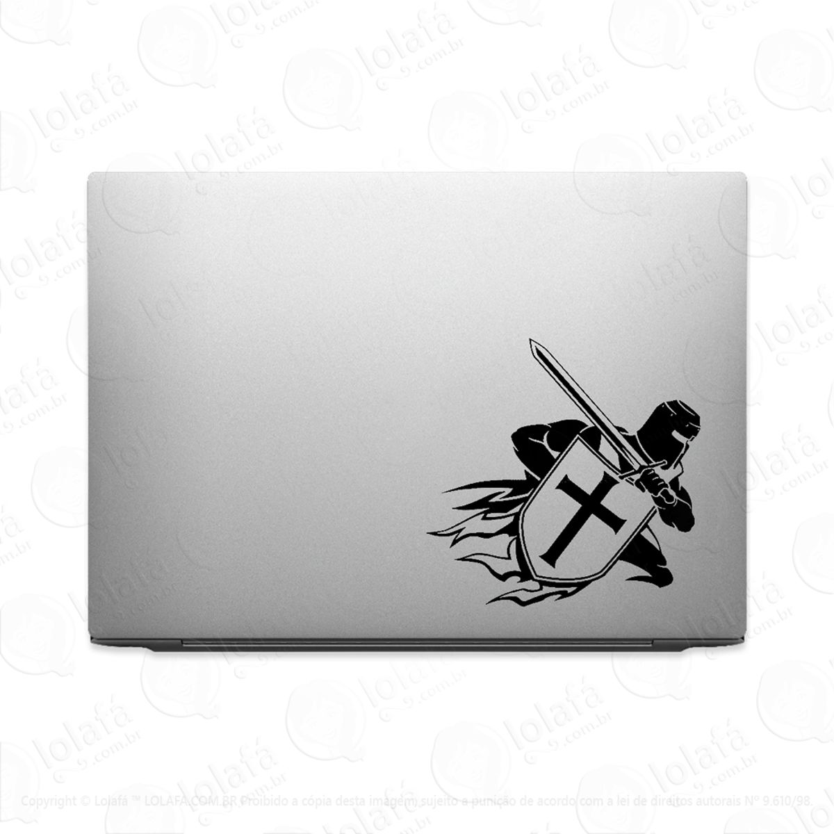 Adesivo Tablet Notebook Pc Guerreiro Templário Cristão Mod:2088