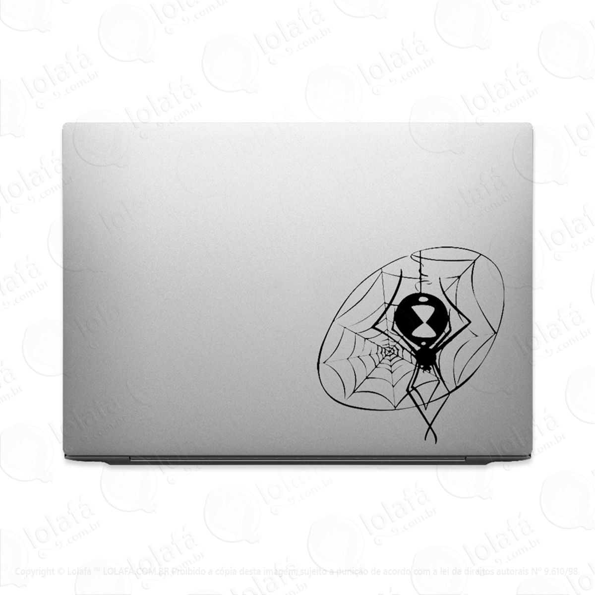Adesivo Para Notebook Aranha Teia Viúva Negra Mod:2095
