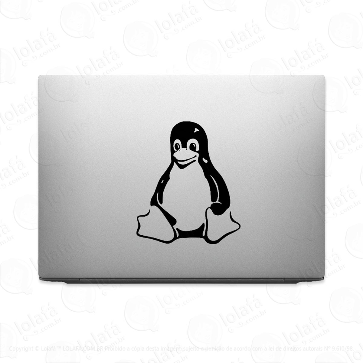 Adesivo Tablet Notebook Pc Linux Pinguim Tux Mod:2104