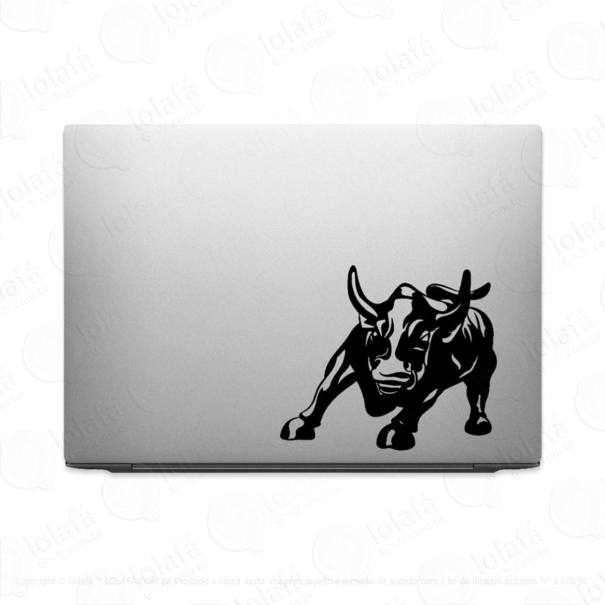 Adesivo Tablet Notebook Touro Wall Street Mercado Financeiro Mod:2108