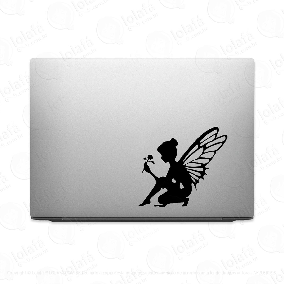 Adesivo Para Notebook Fada Colhendo Flores Mod:2111