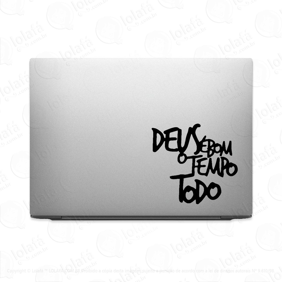 Adesivo Tablet Notebook Pc Deus É Bom O Tempo Todo Mod:2117