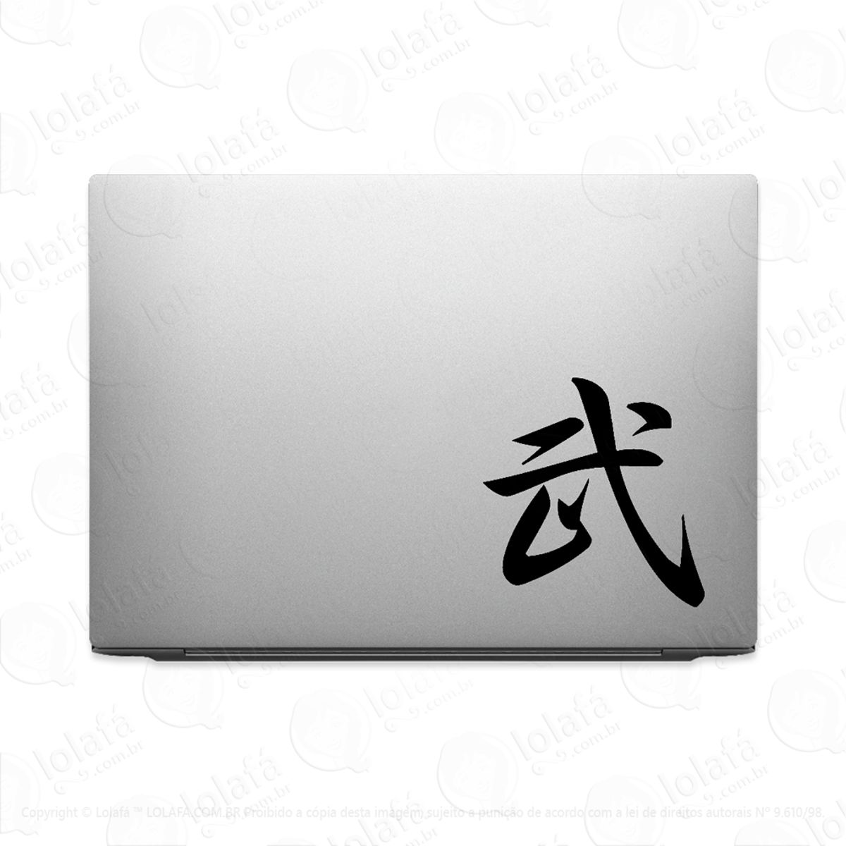 Adesivo Para Notebook Guerreiro Kanji Japonês Mod:2119
