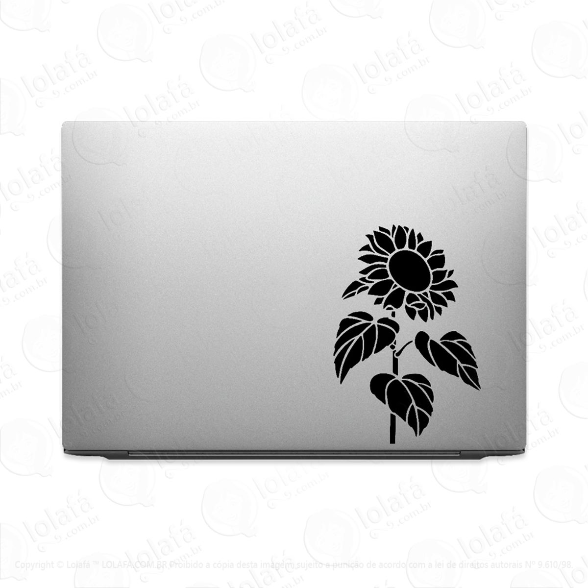 Adesivo Tablet Notebook Pc Flor De Girassol Mod:2125