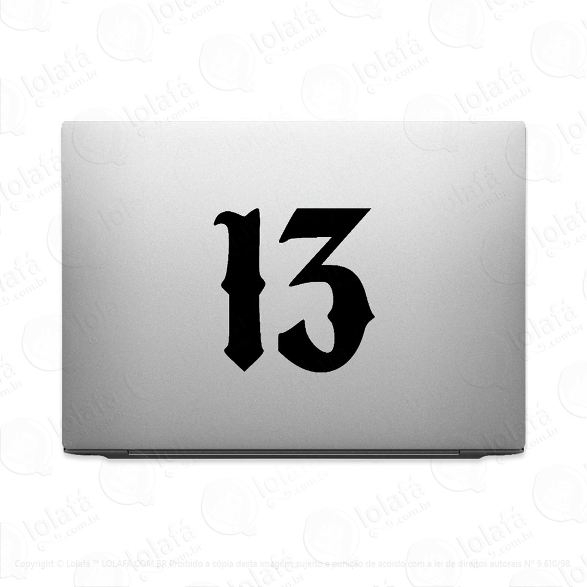 Adesivo De Notebook Número Treze 13 Mod:2128