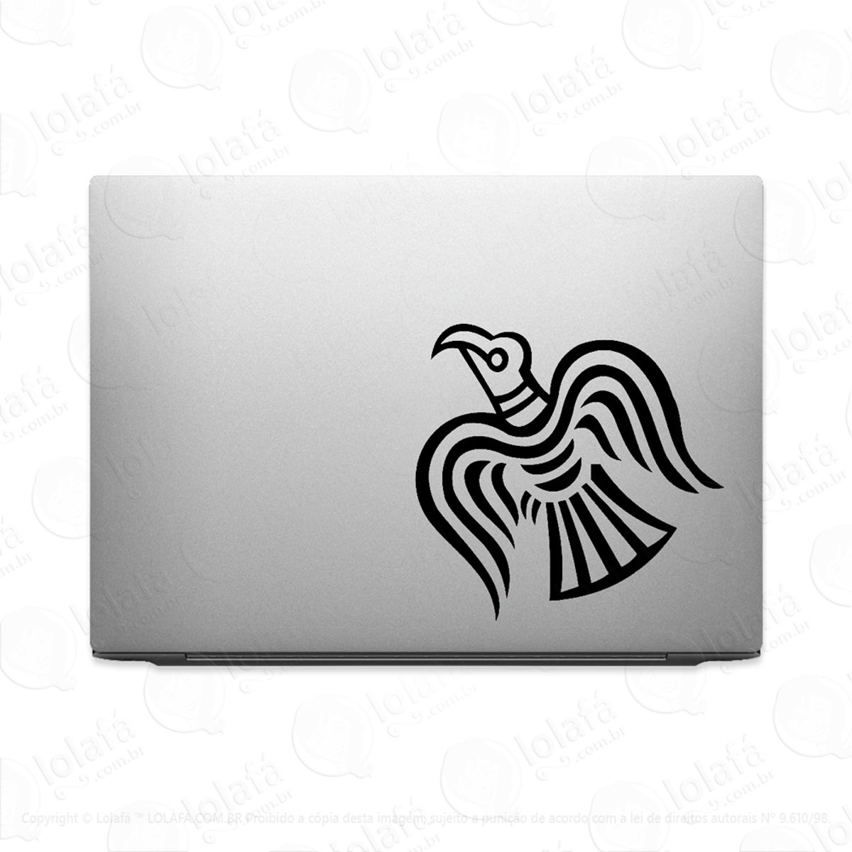 Adesivo Para Notebook Corvo Odin Viking Nórdico Mod:2130