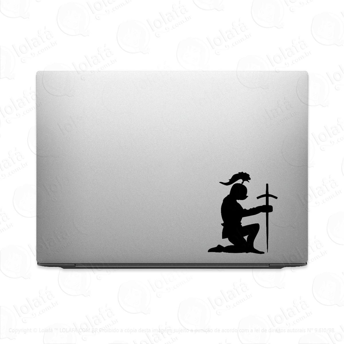 Adesivo Para Notebook Cavaleiro Juramento Com Espada Mod:2131