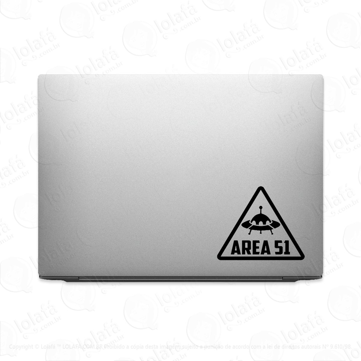 Adesivo Tablet Notebook Pc Placa Área 51 - Extra Terrestres Mod:2133
