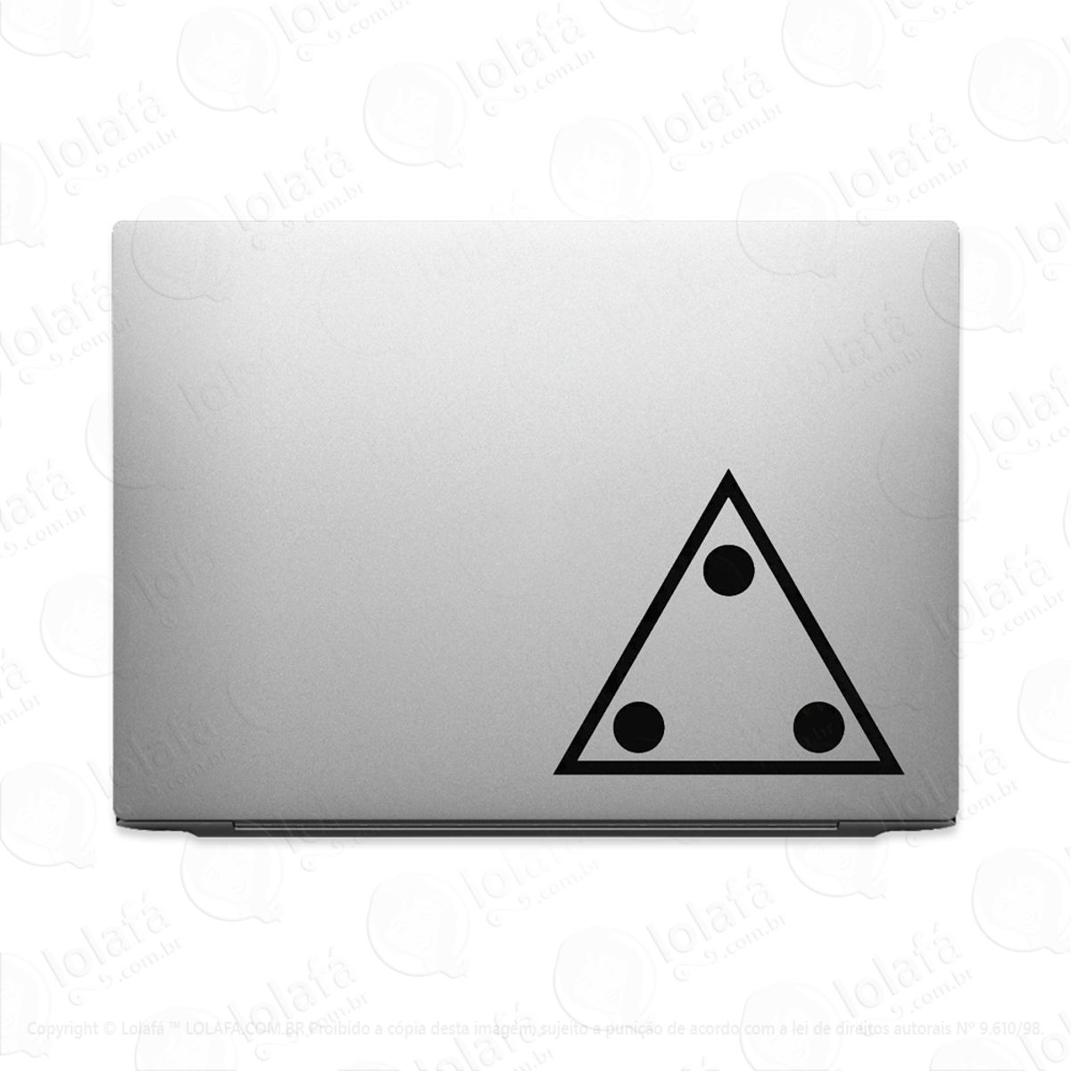 Adesivo Tablet Notebook Pc Triangulo De 3 Pontos Maçonaria Mod:2136