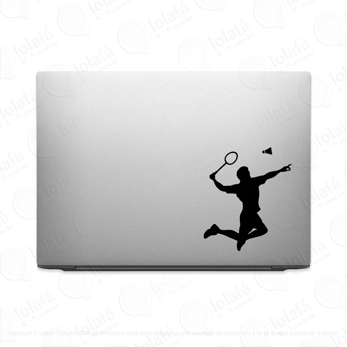 Adesivo Tablet Notebook Pc Badminton Jogador Mod:2147