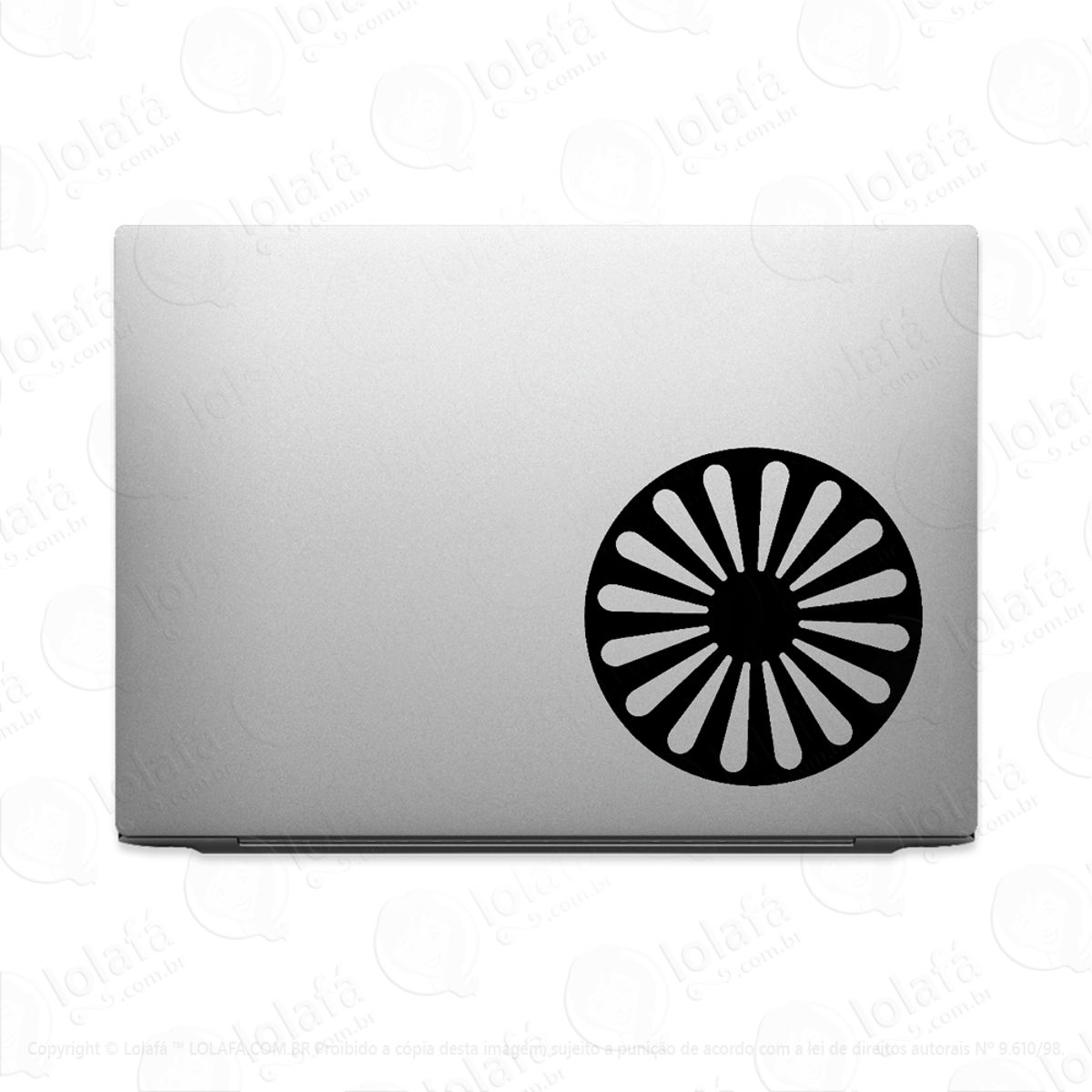 Adesivo Tablet Notebook Pc Símbolo Bandeira Cigana Mod:2148