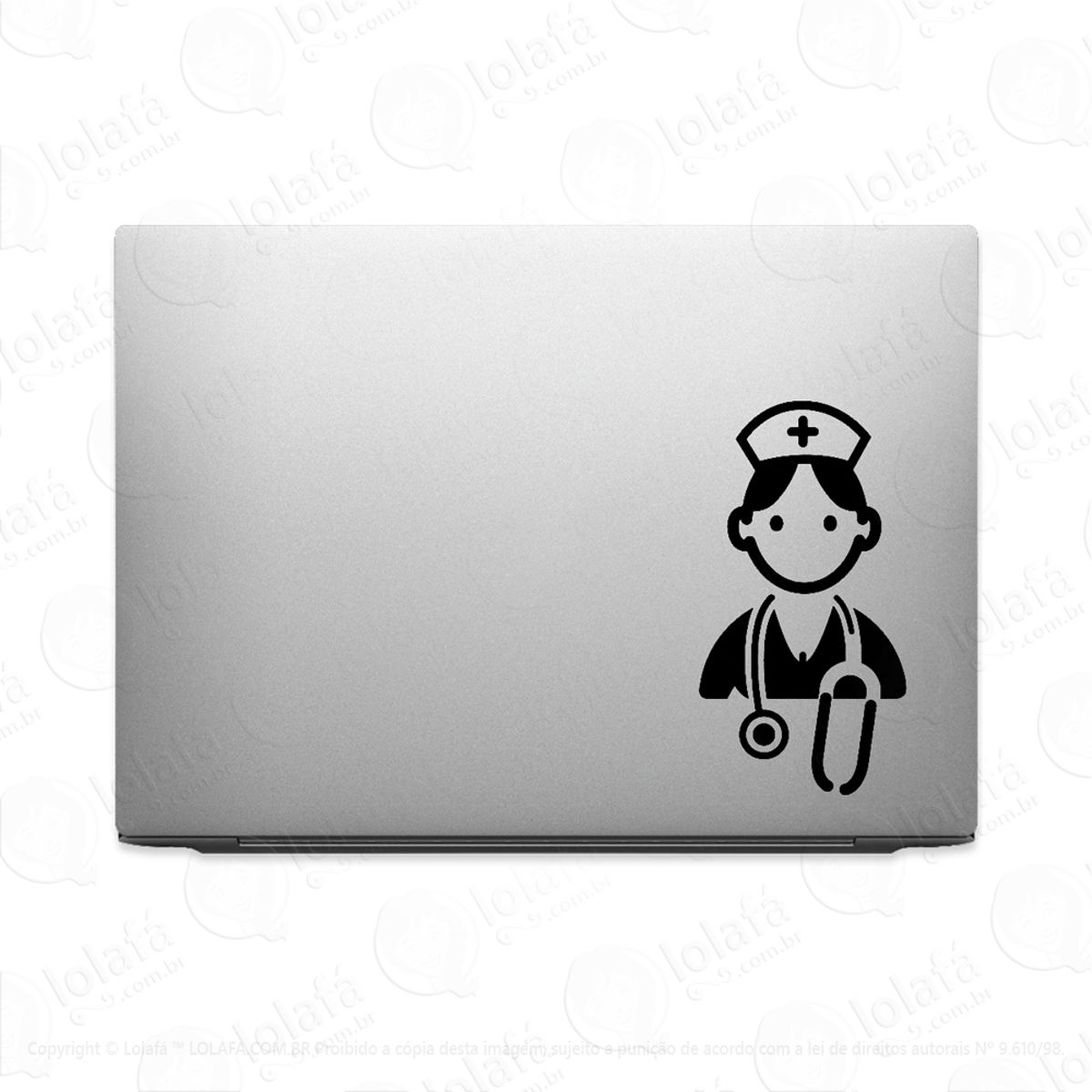 Adesivo Tablet Notebook Enfermeira(o) Profissão Enfermagem Mod:2149