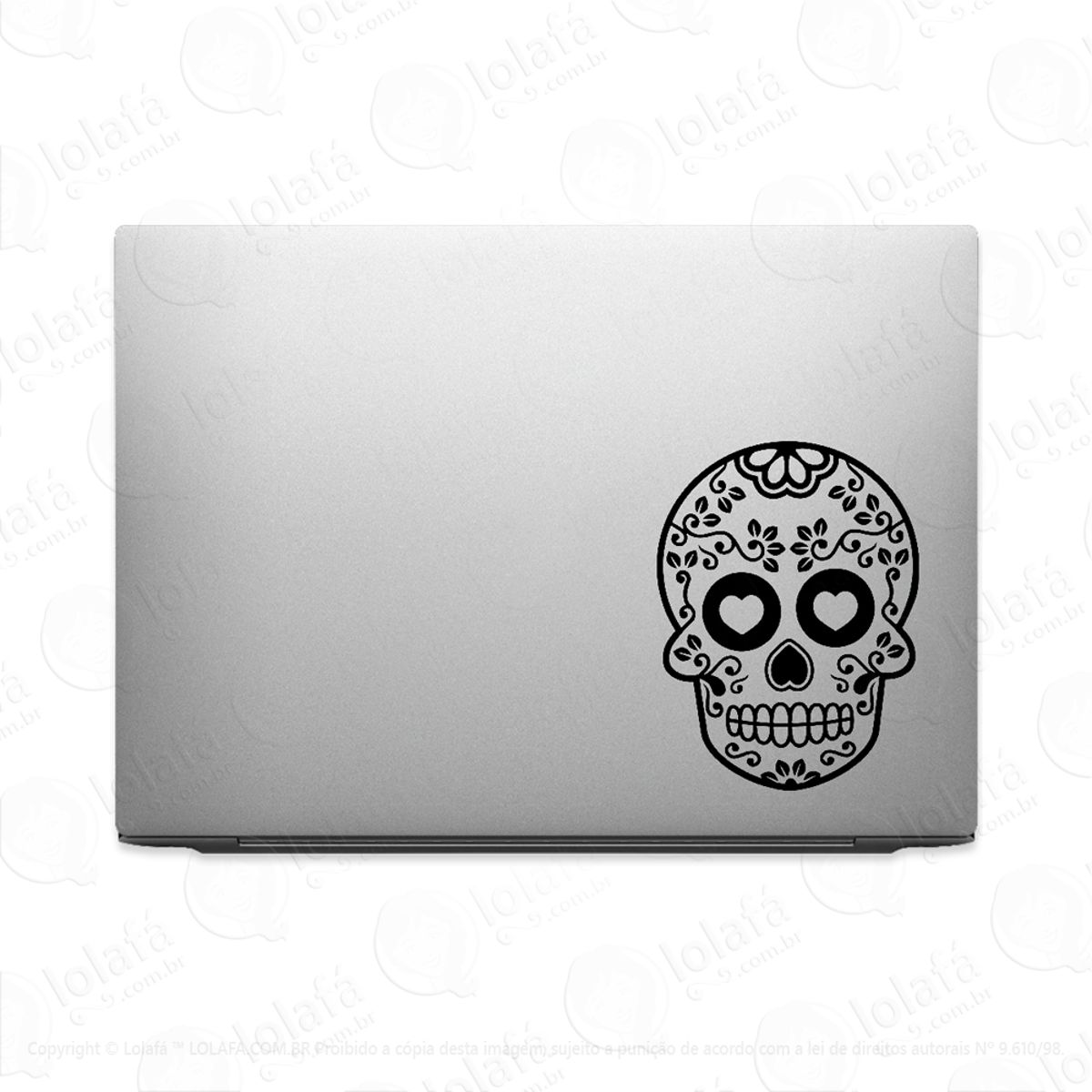 Adesivo Para Notebook Caveira Mexicana Mod:2150