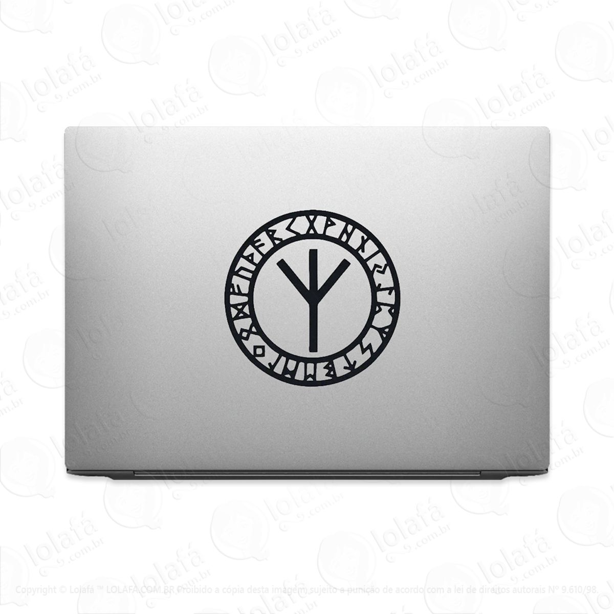 Adesivo Para Notebook Runa Algiz Viking Mod:2156