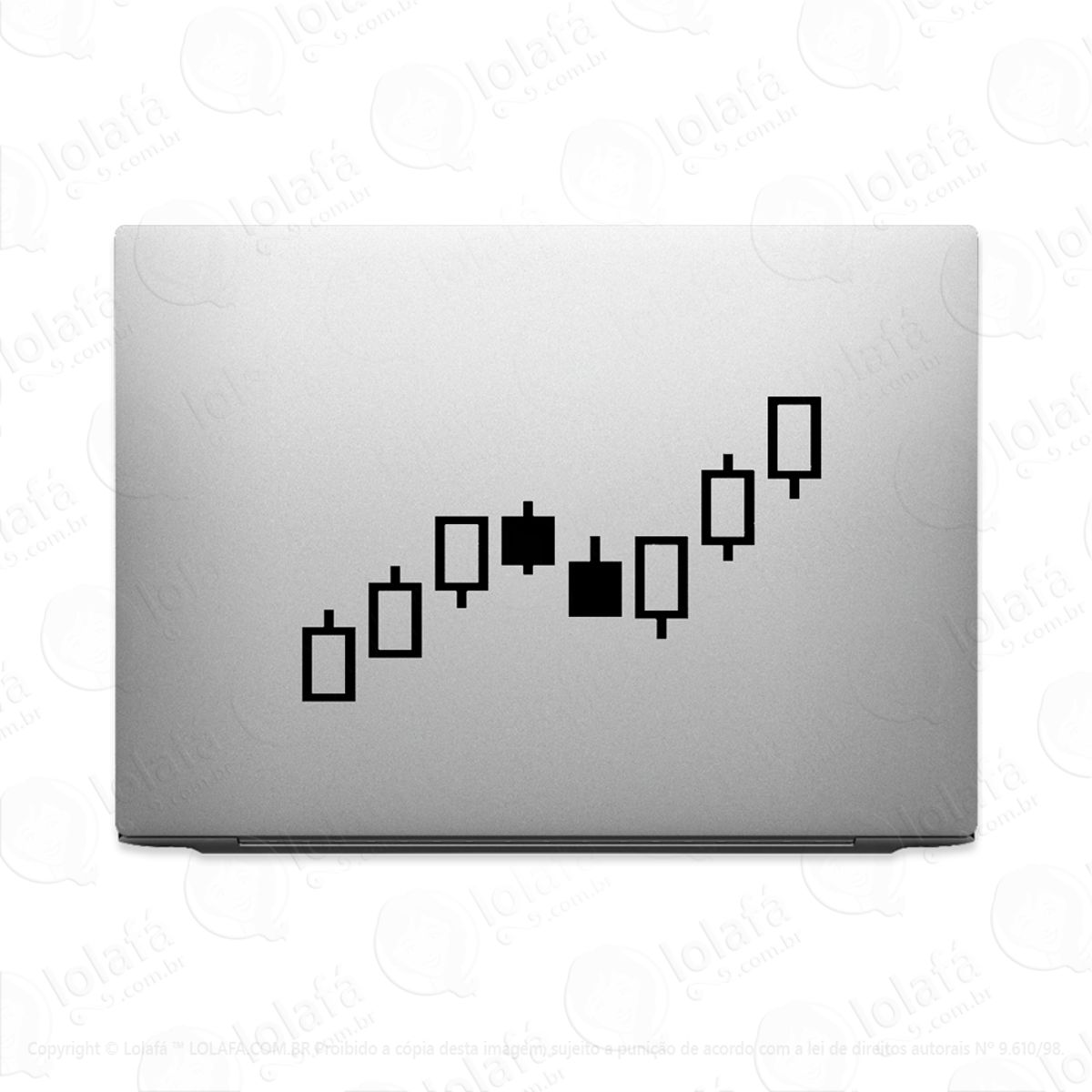 Adesivo Tablet Notebook Pc Gráfico Candlestick Daytrader Mod:2157