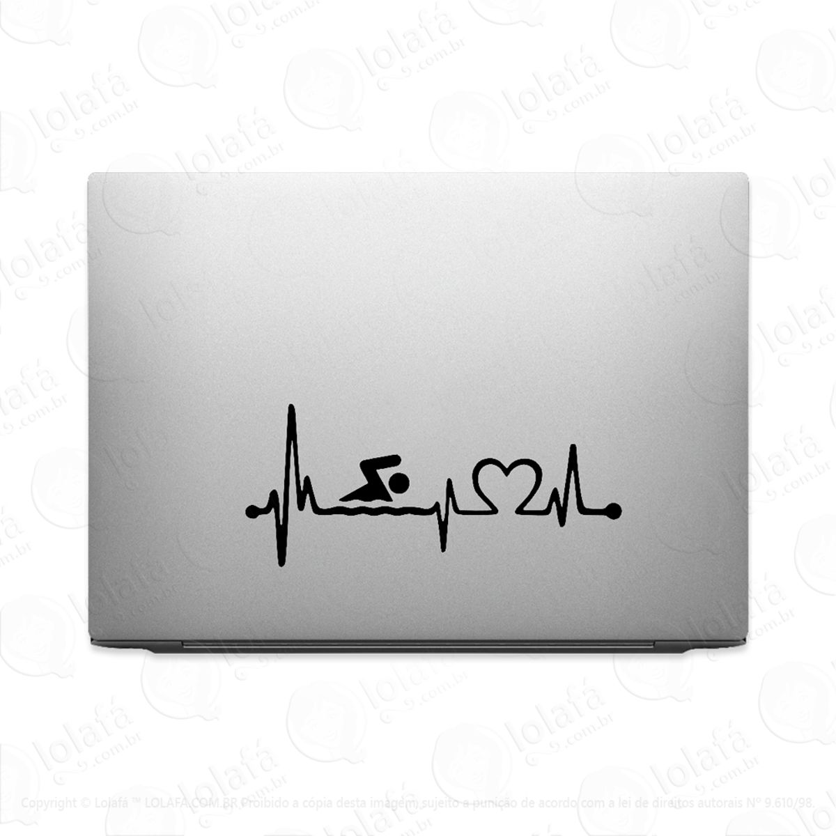 Adesivo De Notebook Natação Batimentos Mod:2166