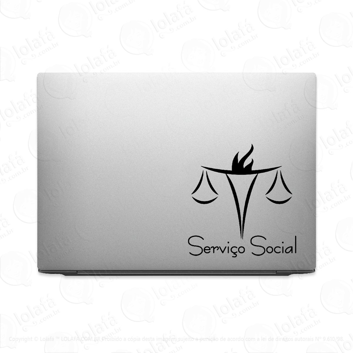 Adesivo Tablet Notebook Pc Serviço Social Mod:2169