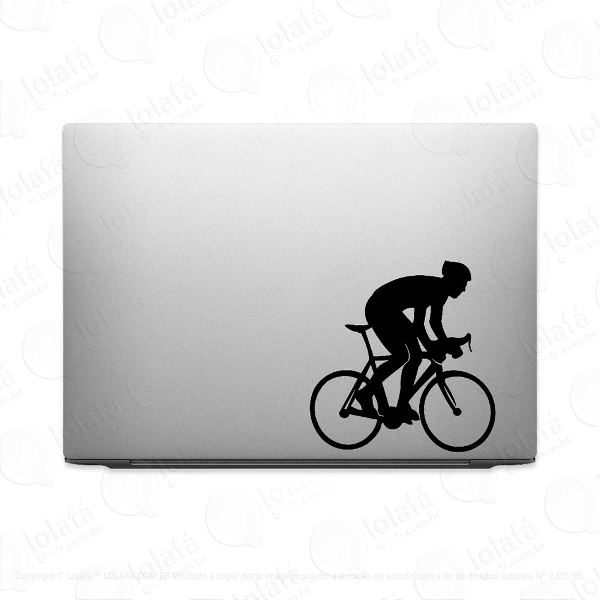 Adesivo Tablet Notebook Pc Ciclista Speed Bicicleta Mod:2174