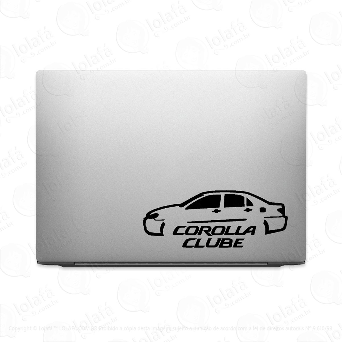 Adesivo Tablet Notebook Pc Clube Toyota Corolla Mod:2199