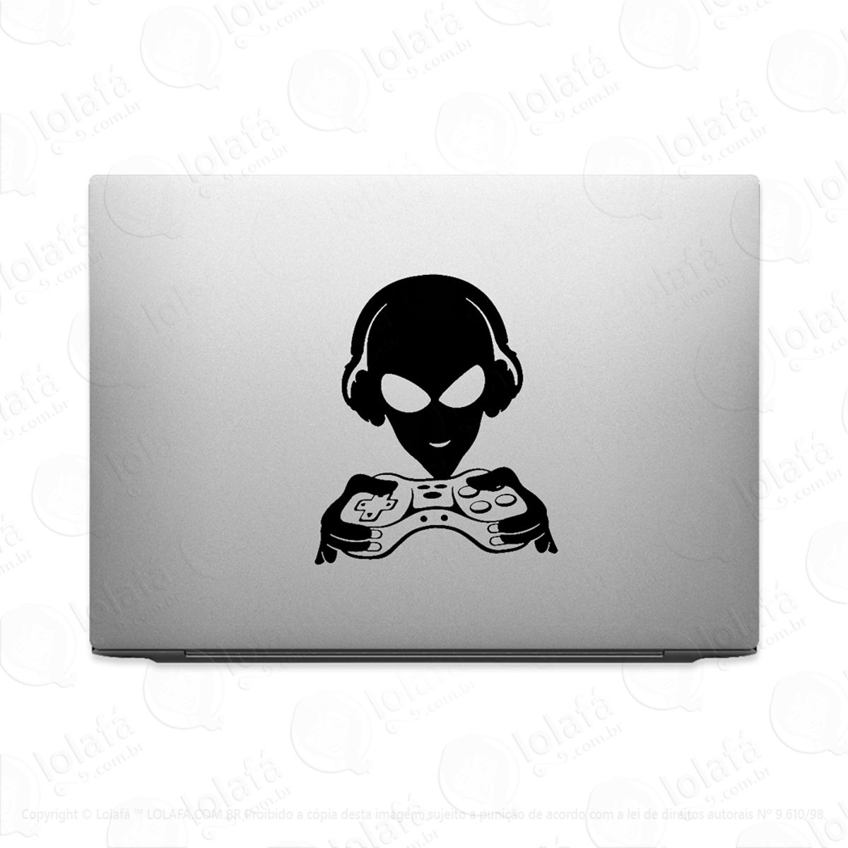 Adesivo Para Notebook Alien Gamer Extra Terrestre Mod:2213