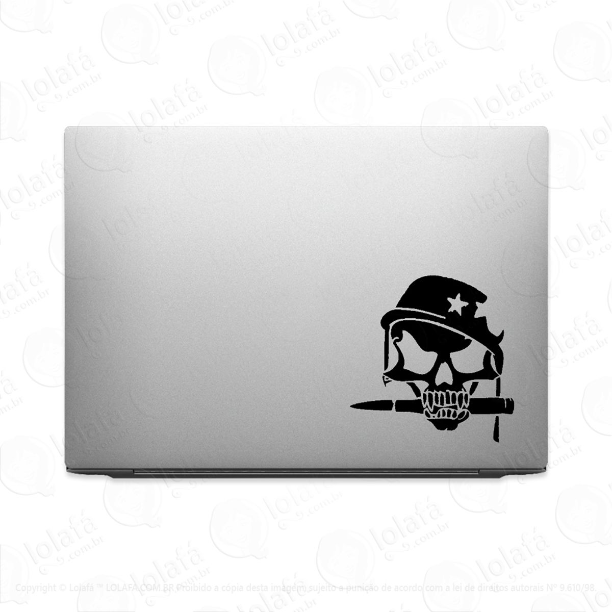 Adesivo Tablet Notebook Pc Caveira Militar Exército Mod:2219