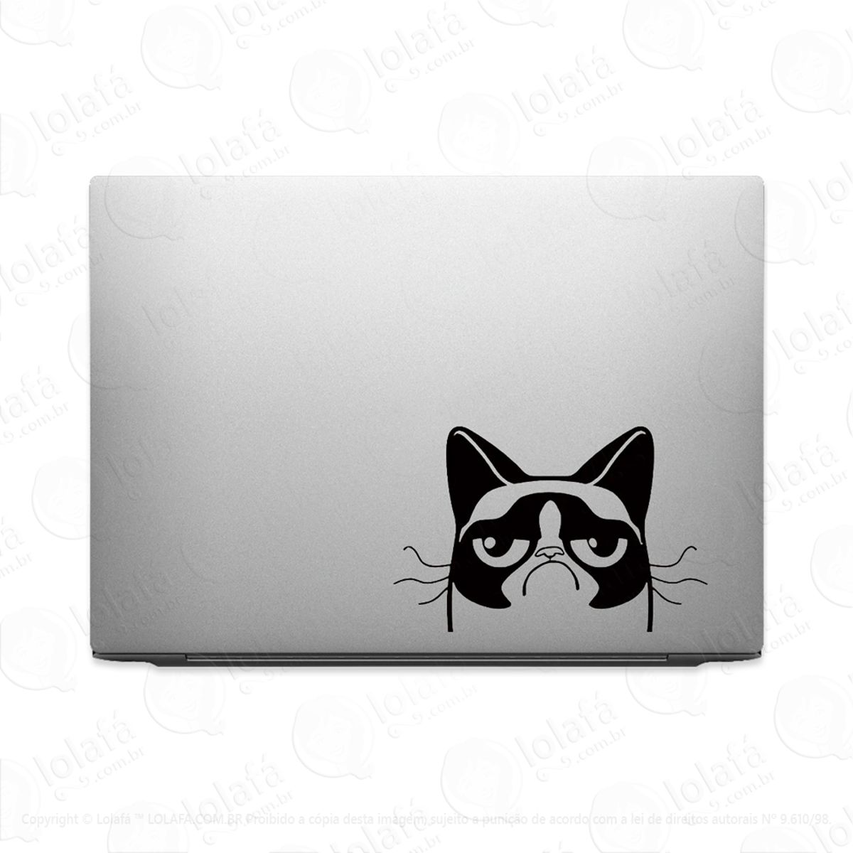 Adesivo Para Notebook Gato Mal Humorado - Grumpy Cat Mod:2224