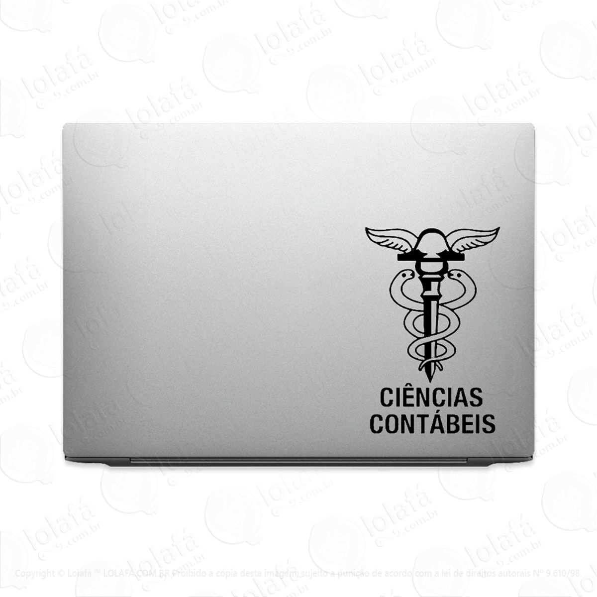 Adesivo Tablet Notebook Pc Curso Ciências Contábeis Mod:2237