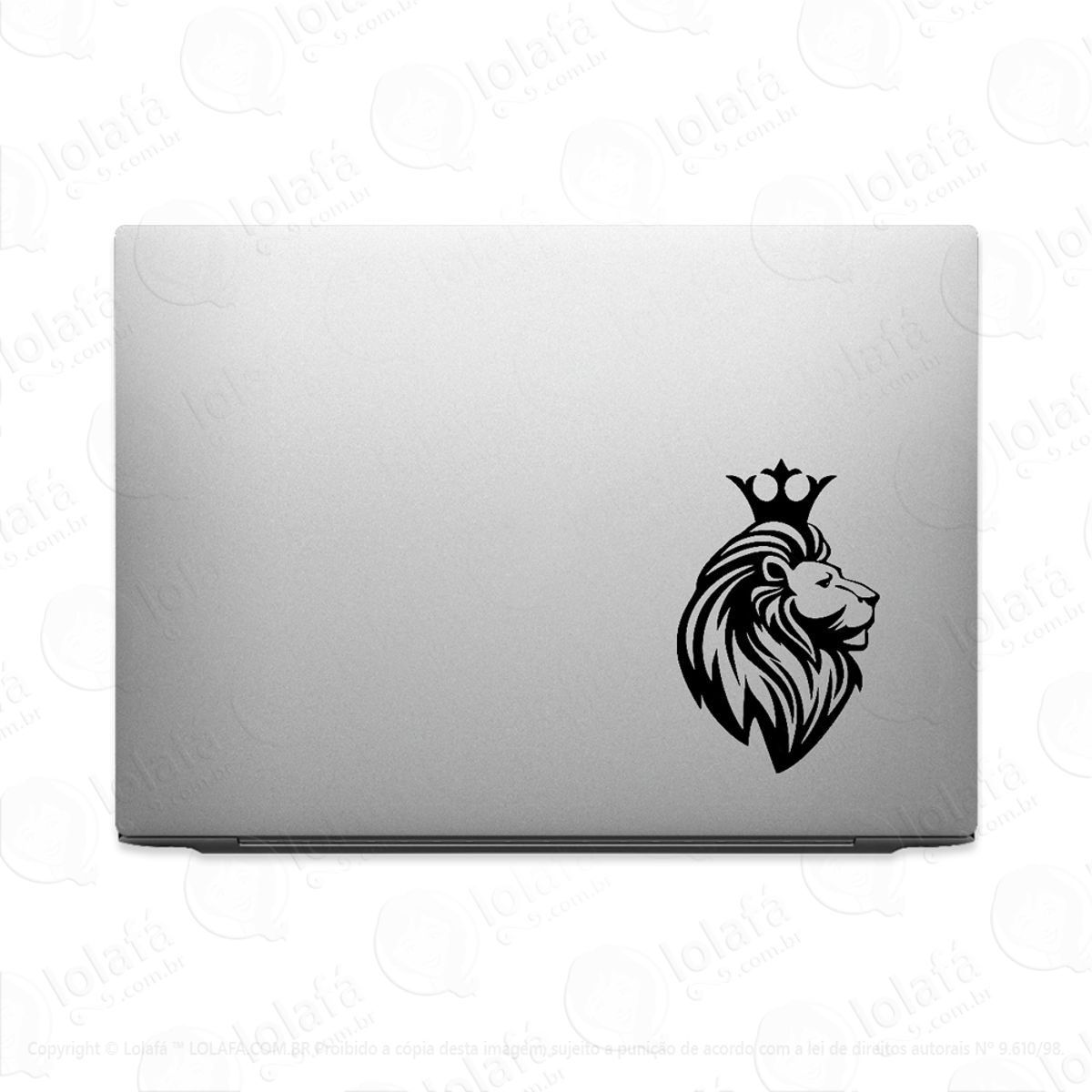 Adesivo Tablet Notebook Pc Rei Leão Coroado Mod:2255