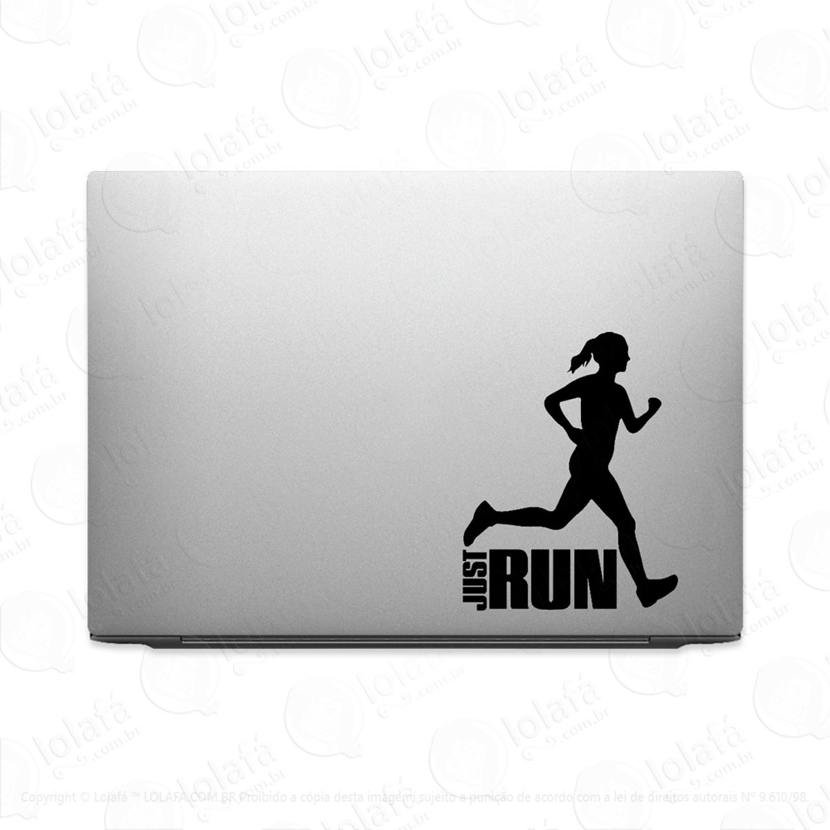 Adesivo Tablet Notebook Pc Corrida Feminina Mulher Corredora Mod:2257