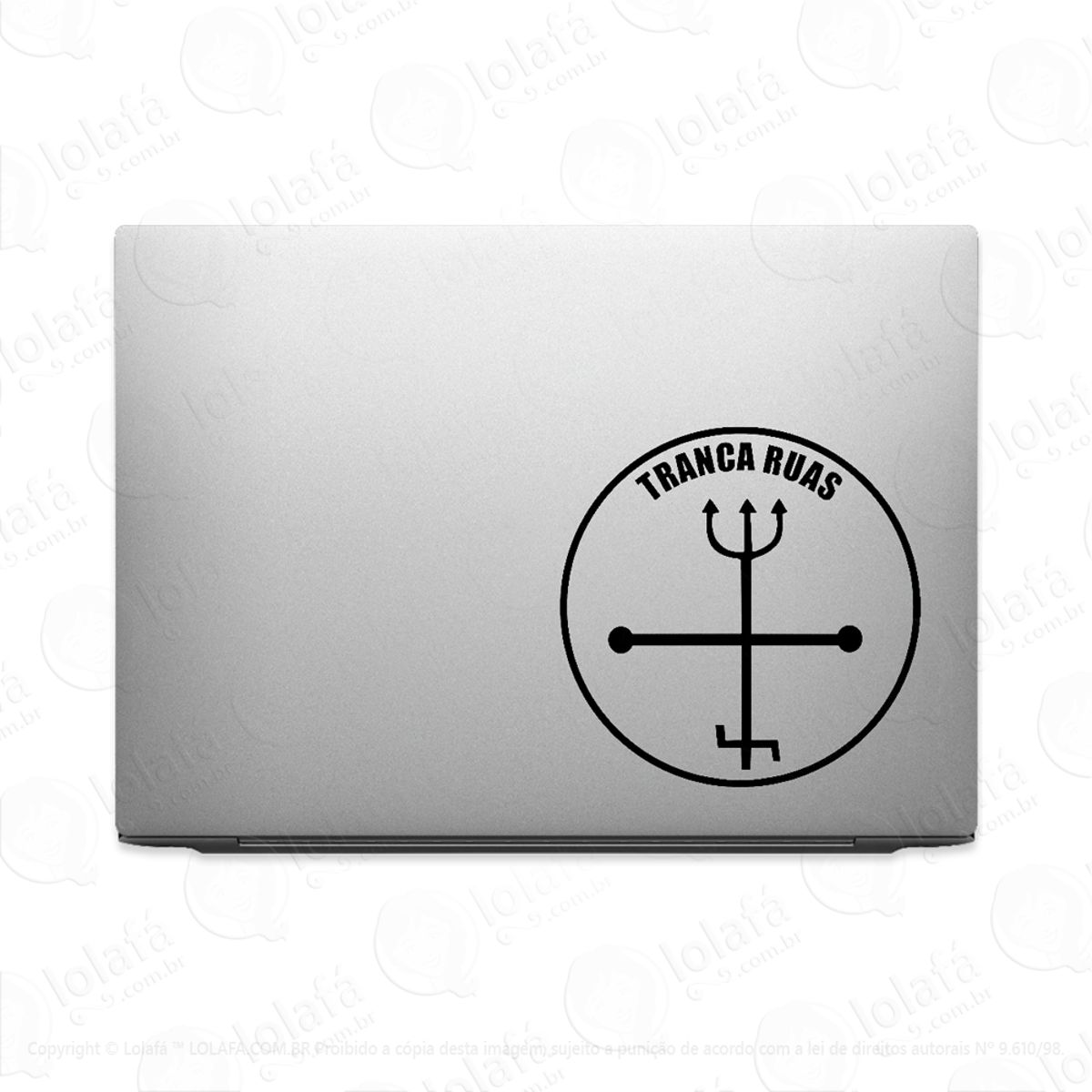 Adesivo Tablet Notebook Pc Tranca Ruas Exu Umbanda Mod:2258