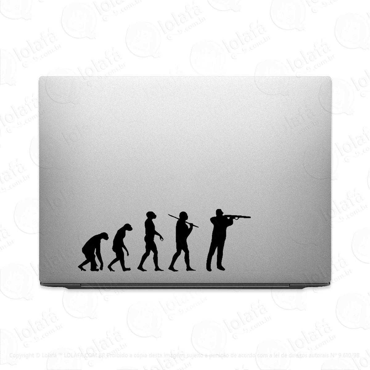 Adesivo Tablet Notebook Evolução Tiro Esportivo Arma Pratos Mod:2285
