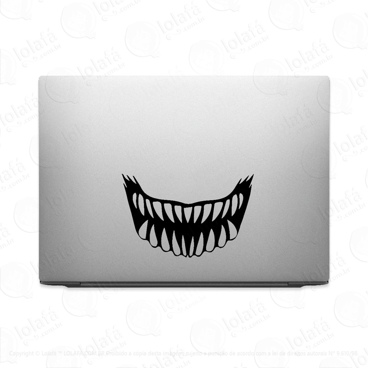 Adesivo Tablet Notebook Pc Sorriso Sombrio Maligno Mod:2286