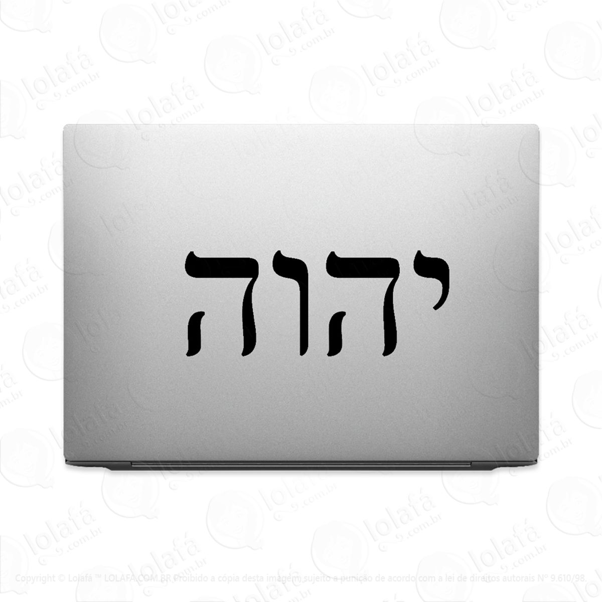 Adesivo Tablet Notebook Pc Deus Em Hebraico Tetragrama Yhwh Mod:2291