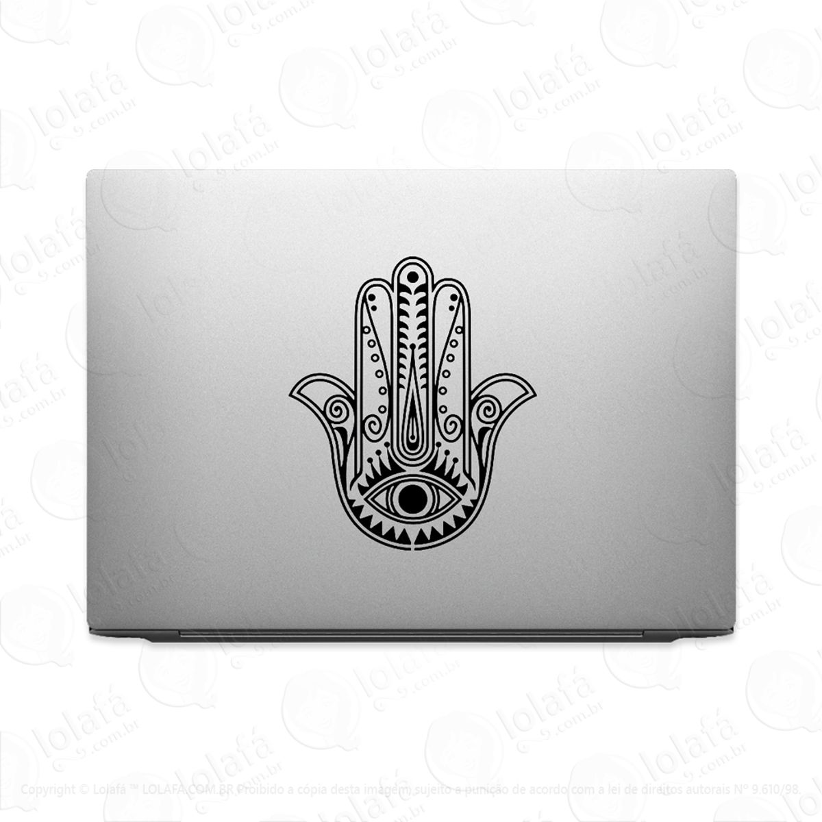 Adesivo Tablet Notebook Pc Hamsá Mão De Fátima Palma Mão Mod:2292