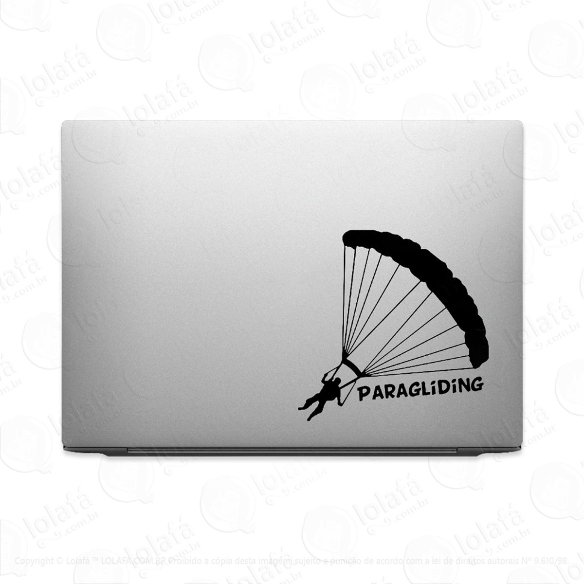 Adesivo Tablet Notebook Pc Paraglide Parapente Paraglider Mod:2336
