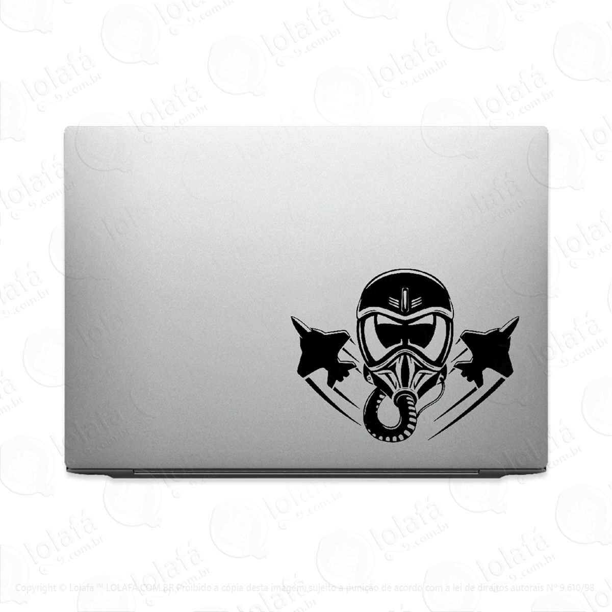 Adesivo Tablet Notebook Pc Aeronáutica Piloto Caça Mod:2337