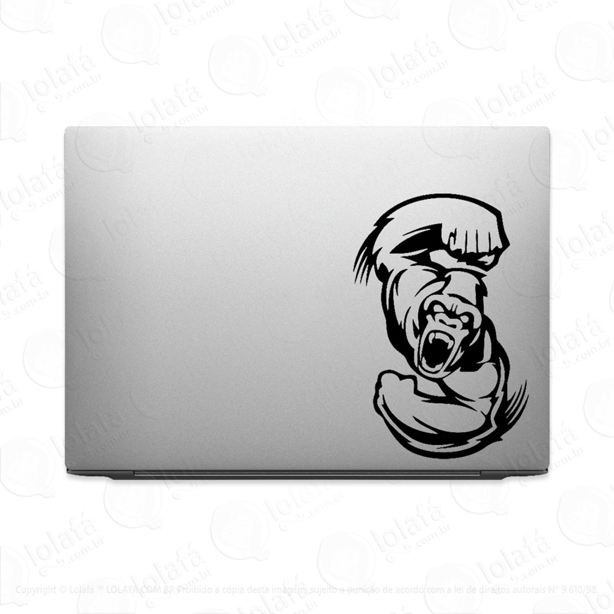 Adesivo Tablet Notebook Macaco King Kong Macbook Mod:2345