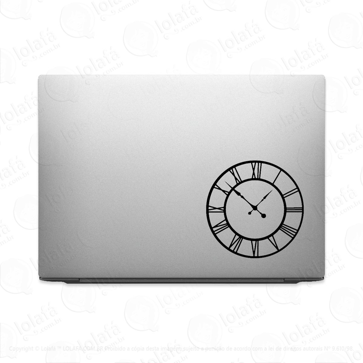 Adesivo Para Notebook Relógio Números Romanos Mod:2379