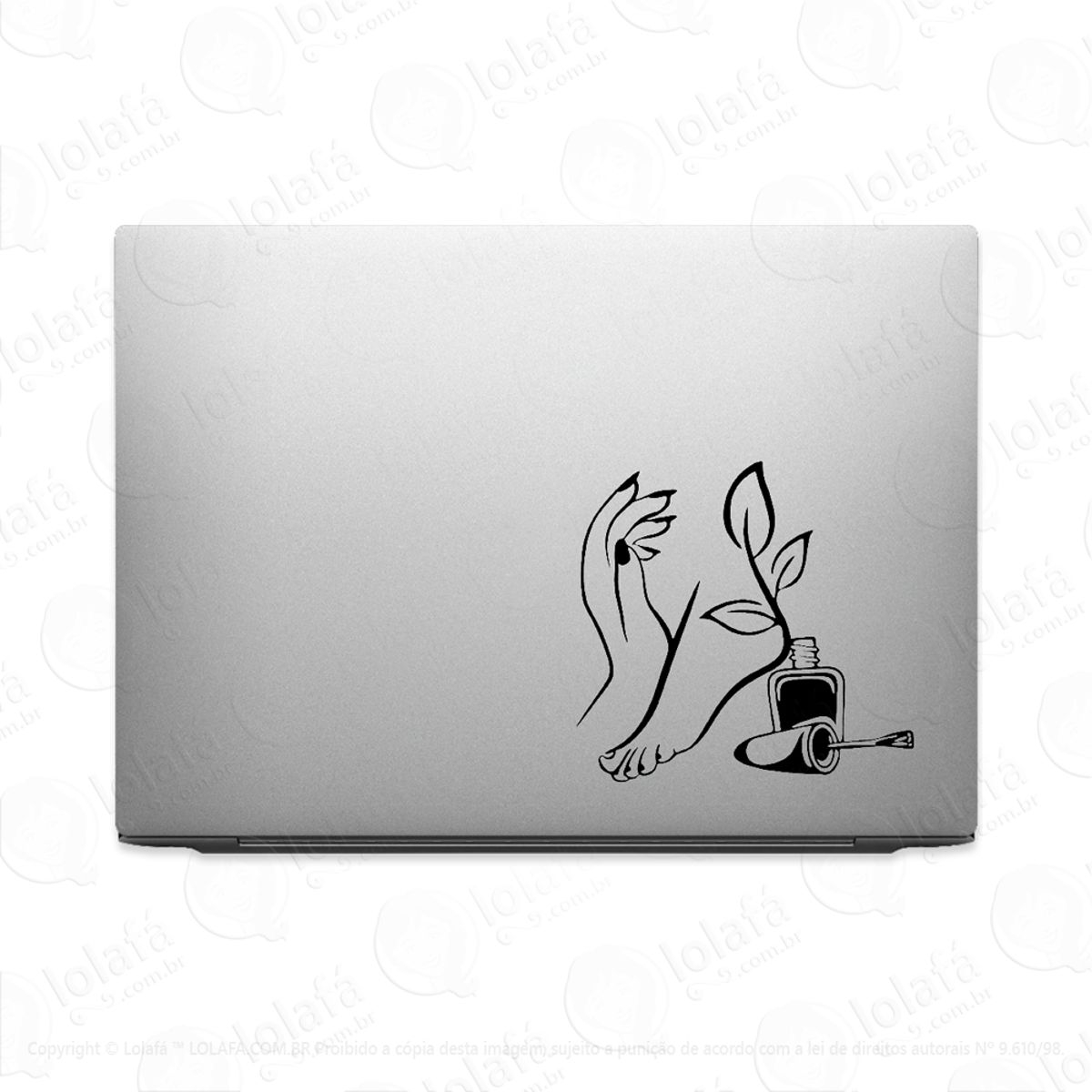 Adesivo Para Notebook Salão Unhas Mão Pé Esmalte Manicure Mod:2380
