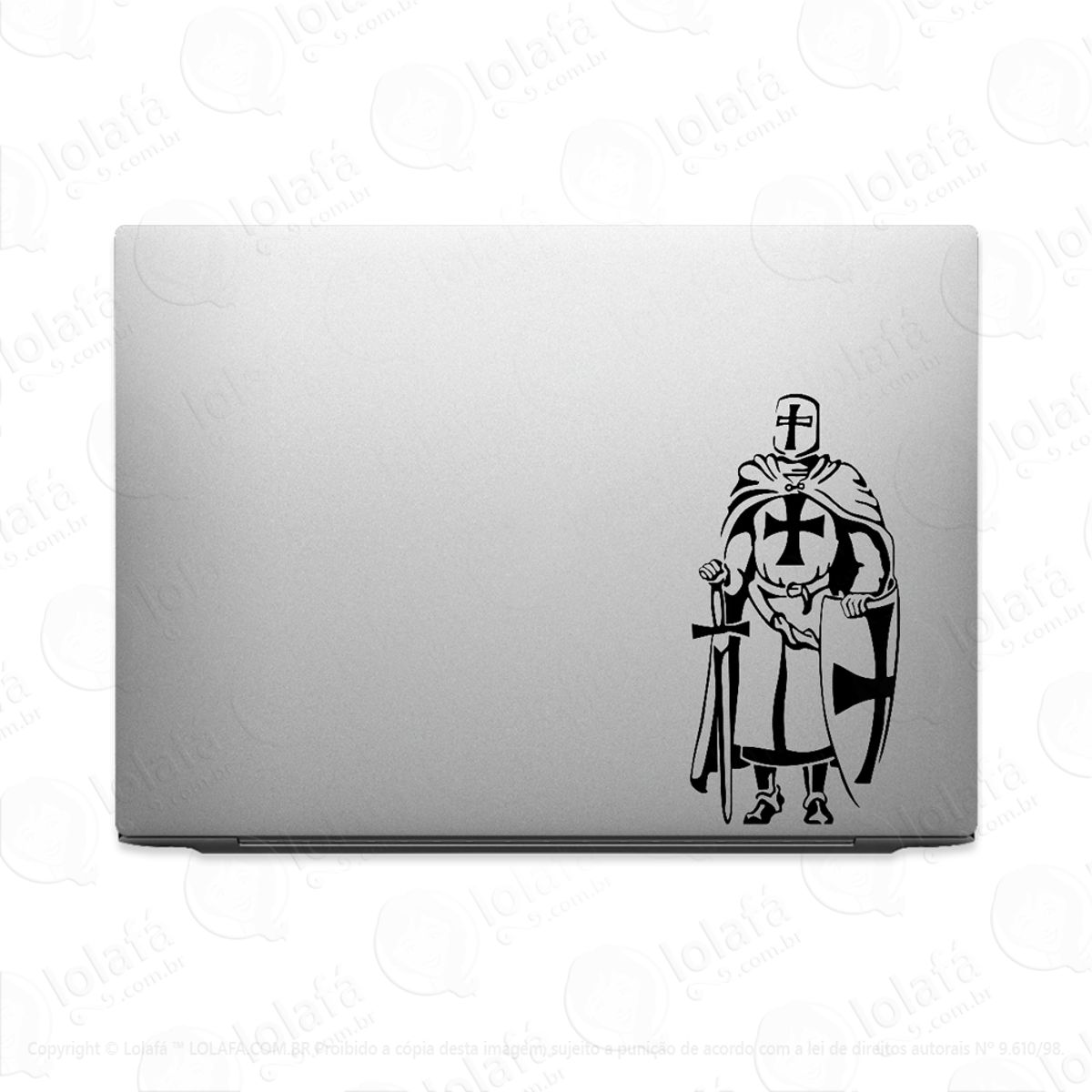 Adesivo Para Notebook Cavaleiro Templário Guerreiro Mod:2386