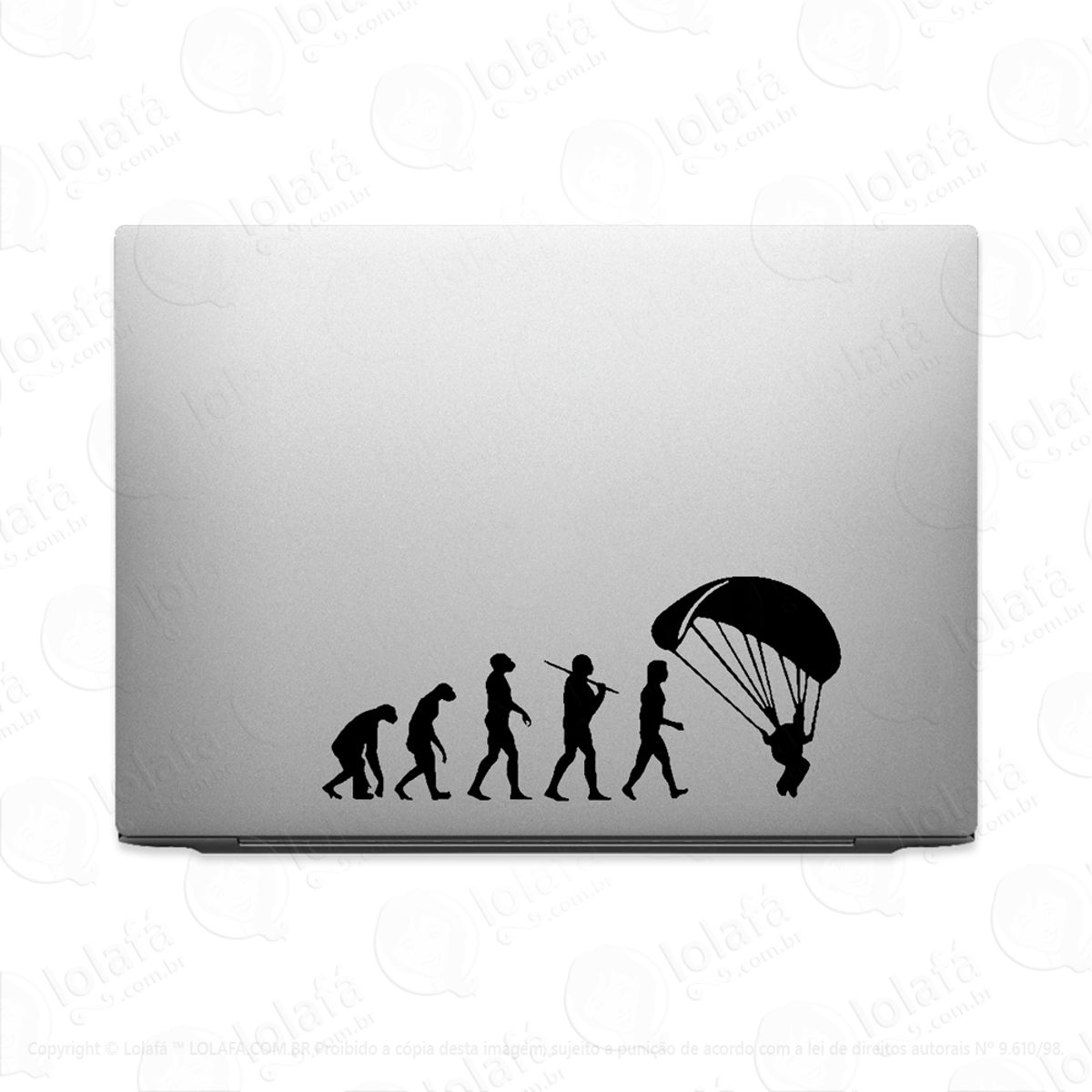 Adesivo Para Notebook Evolução Paraglider Paraquedas Mod:2395