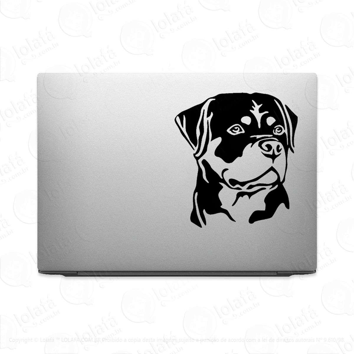 Adesivo Para Notebook Cachorro Raça Rotweiller Mod:2407