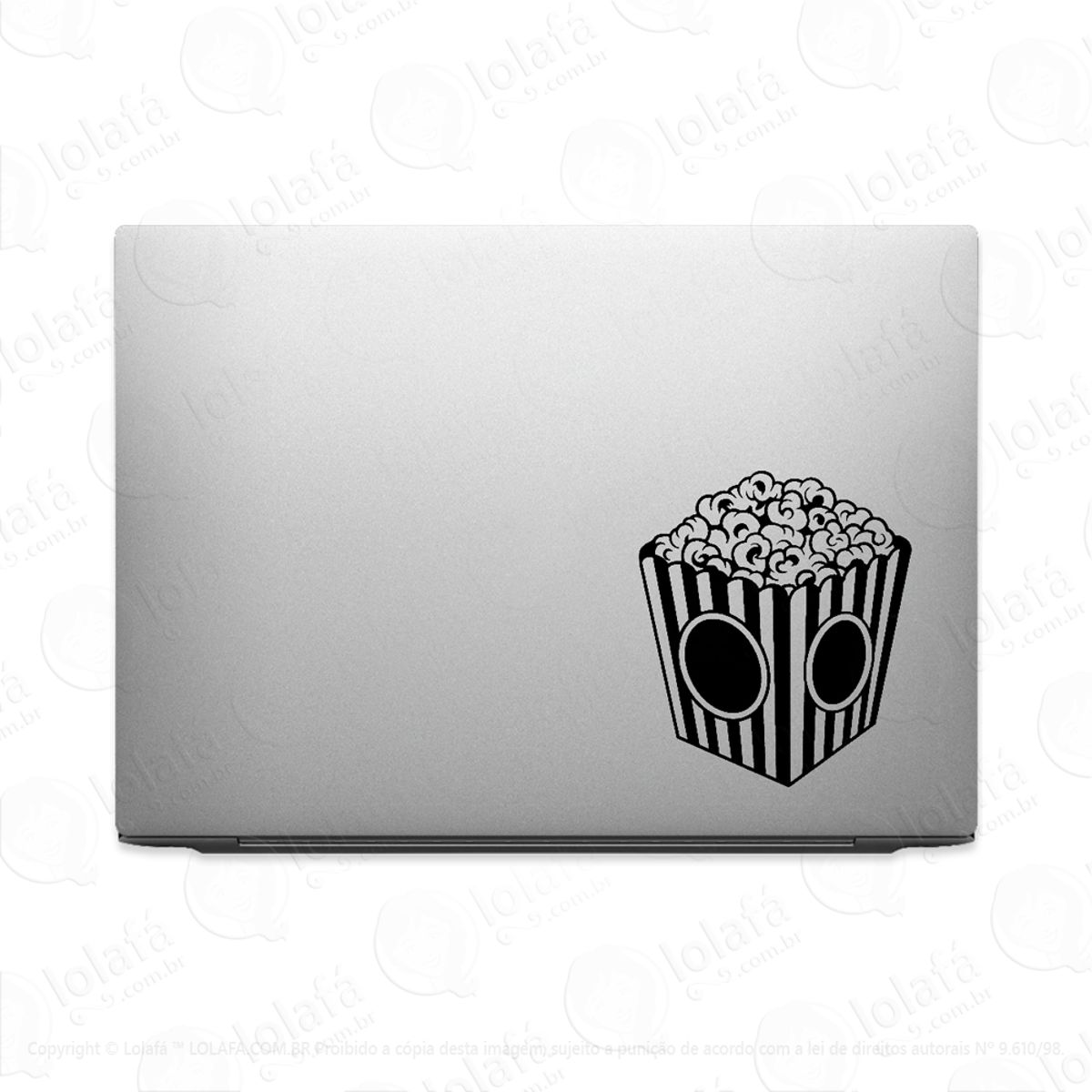 Adesivo Para Notebook Balde De Pipoca Vintage Mod:2417