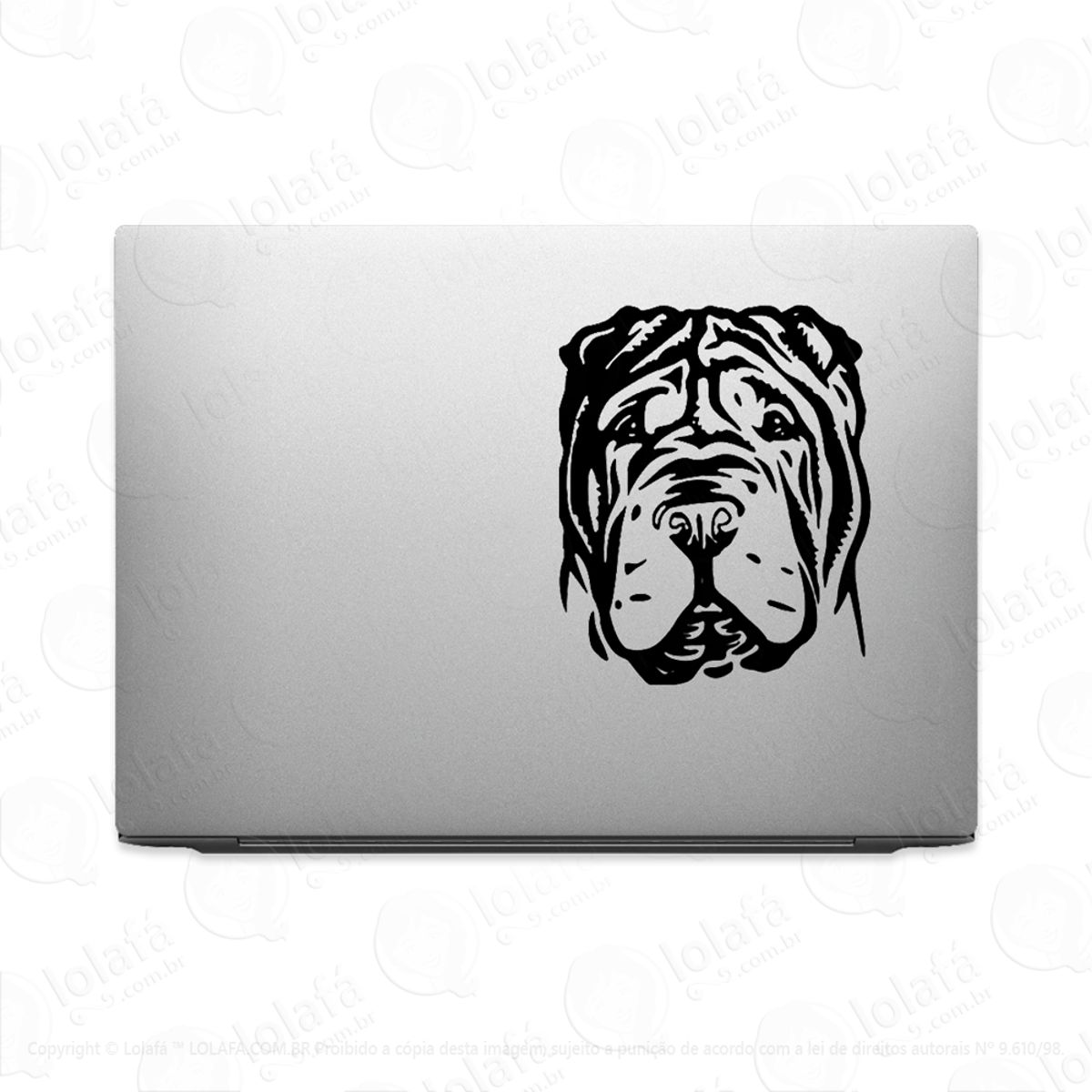 Adesivo Tablet Notebook Pc Cachorro Raça Shar Pei Sharpei Mod:2430