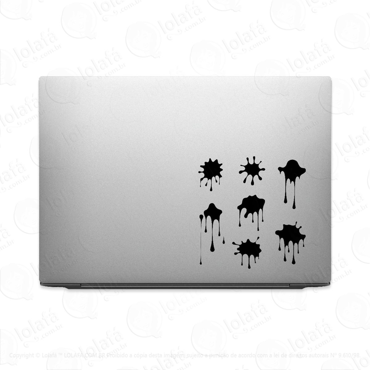 Adesivo Para Notebook Splash Manchas De Tinta Mod:2441