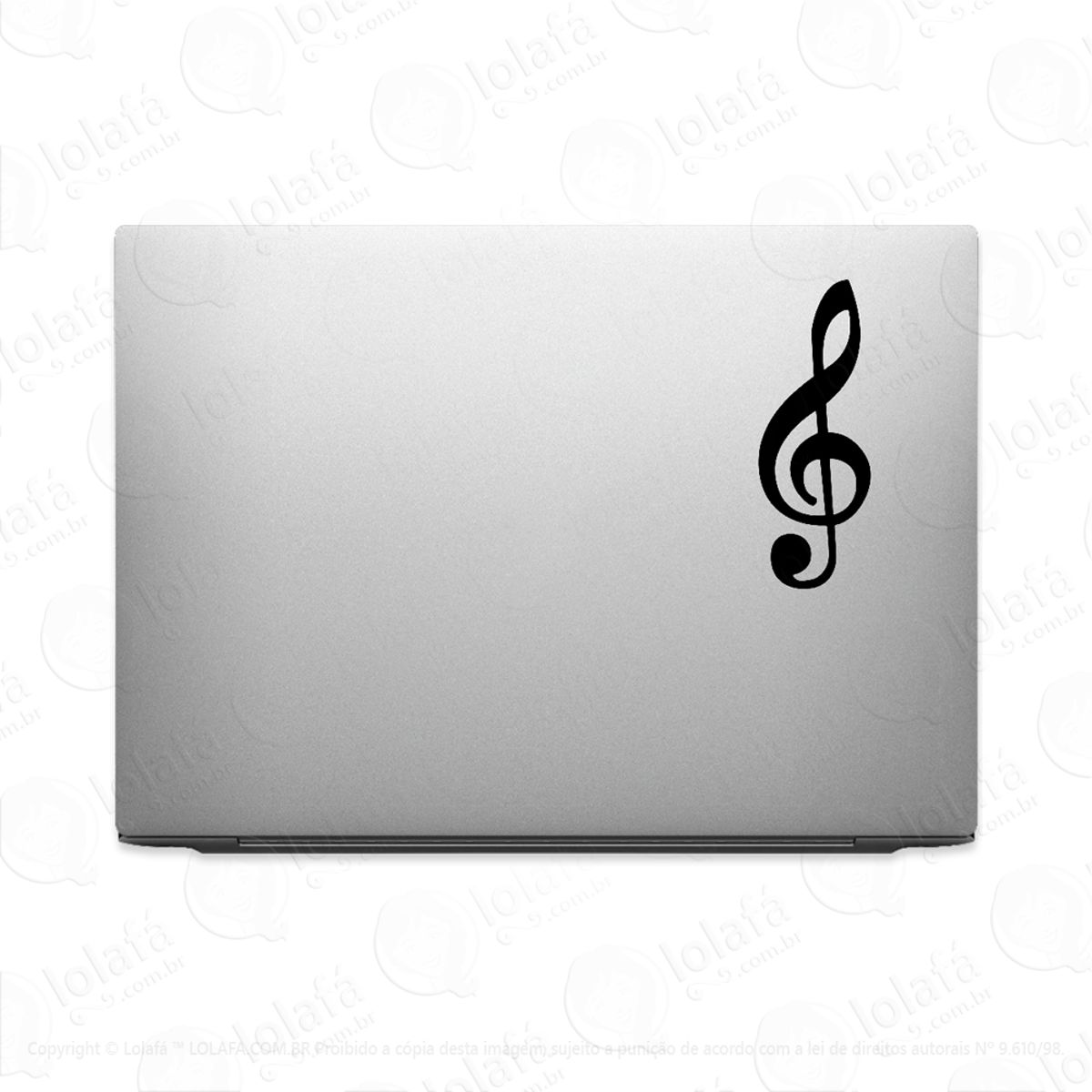 Adesivo Para Notebook Notas Musicais Música Músico Nota Mod:2452