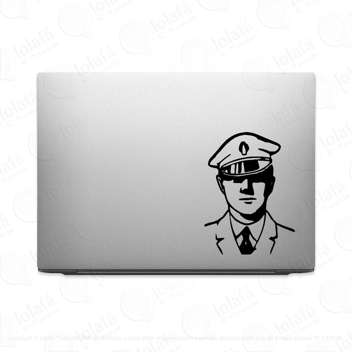 Adesivo Para Notebook Policial Profissão Polícia Militar Mod:2455