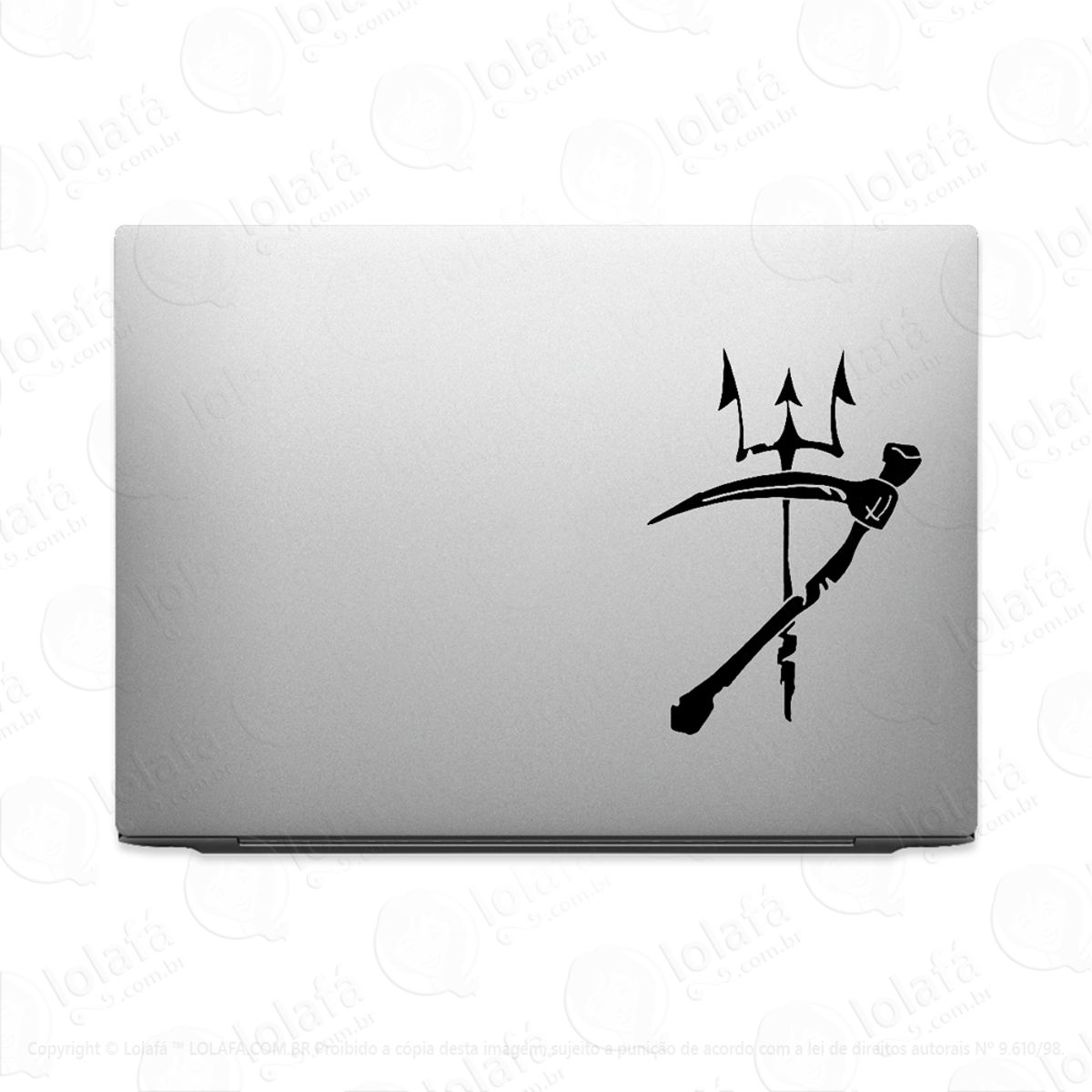 Adesivo Tablet Notebook Pc Exu Caveira Umbanda Candomblé Mod:2457